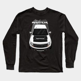 Ford F150 SVT Raptor 2010-2014 - White and Black Long Sleeve T-Shirt